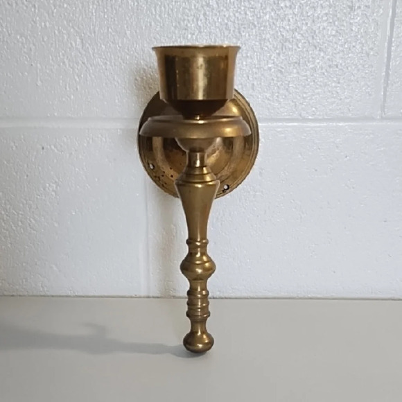 Vintage Gatco Solid Brass Wall Candle Holder Accent - Picture 10 of 10